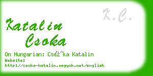 katalin csoka business card